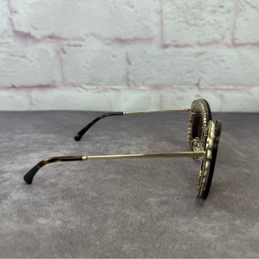 Chanel Acetate Metal Pearl Butterfly Sunglasses 4236-H Brown - Picture 9 of 16